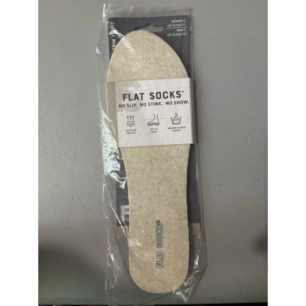 Foot Petals Women's Microwool Flat Socks Shoe Liner 2 Pairs Trim-to-Fit NWT